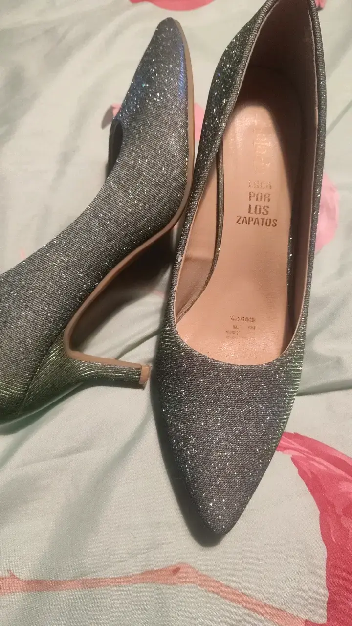 Zapatos de tacón brillantes plateados - 2