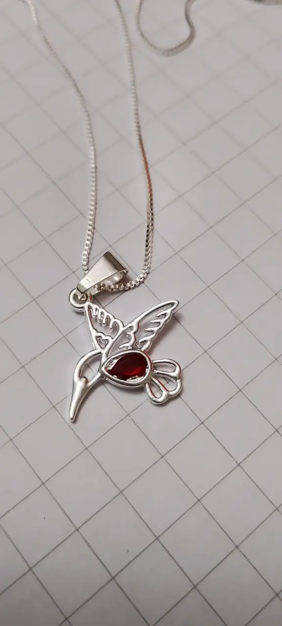 Conjunto de joyas de plata con colibrí - 2