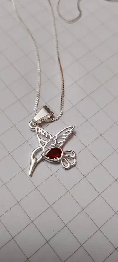 Conjunto de joyas de plata con colibrí - miniatura 2