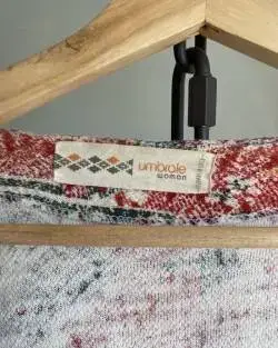 Poncho bohemio con flecos multicolor umbrale - miniatura 2