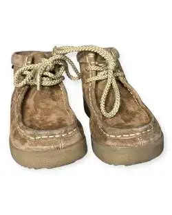 Zapatos de gamuza marrón para niños - miniatura 2