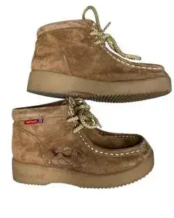 Zapatos de gamuza marrón para niños - miniatura 3