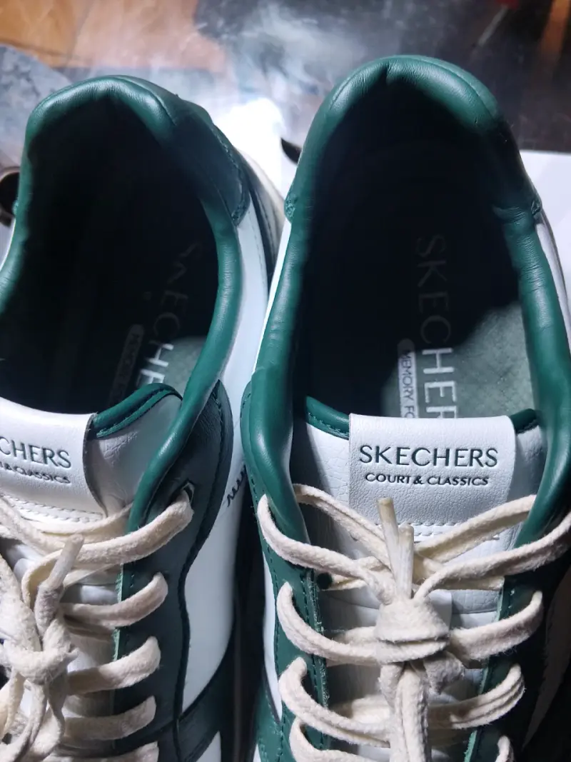 Zapatillas Skechers blancas y verdes - 6