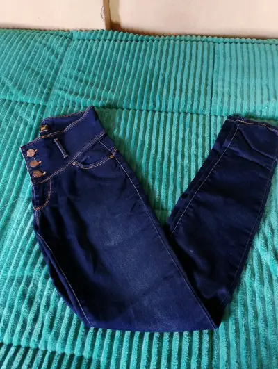Jeans azul oscuro Lee para mujer - miniatura 1
