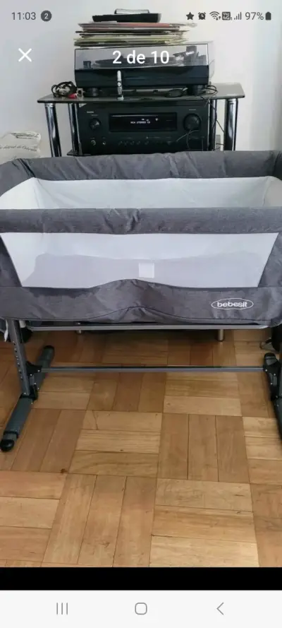 Cuna colecho Bebesit gris ajustable - miniatura 1