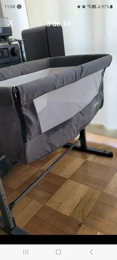 Cuna colecho Bebesit gris ajustable - miniatura 2