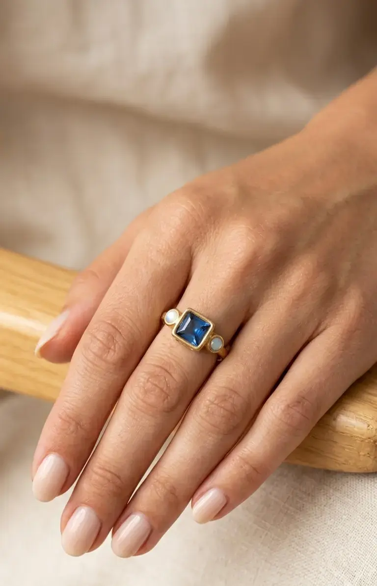 Anillo Vintage "Ocean Square" - 2