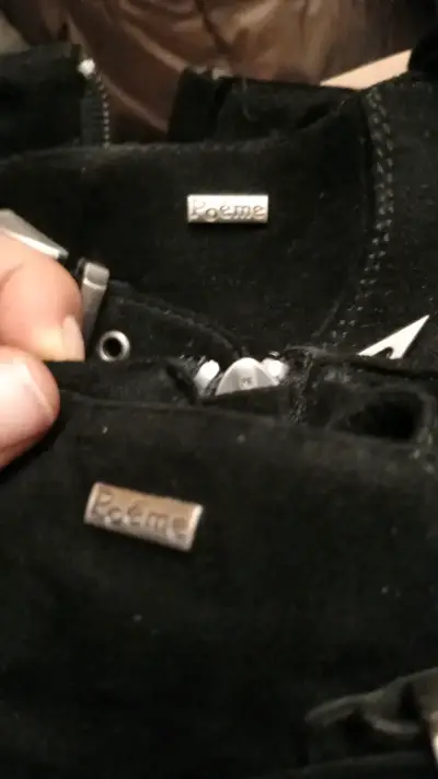Botines de gamuza negros con hebillas - miniatura 4