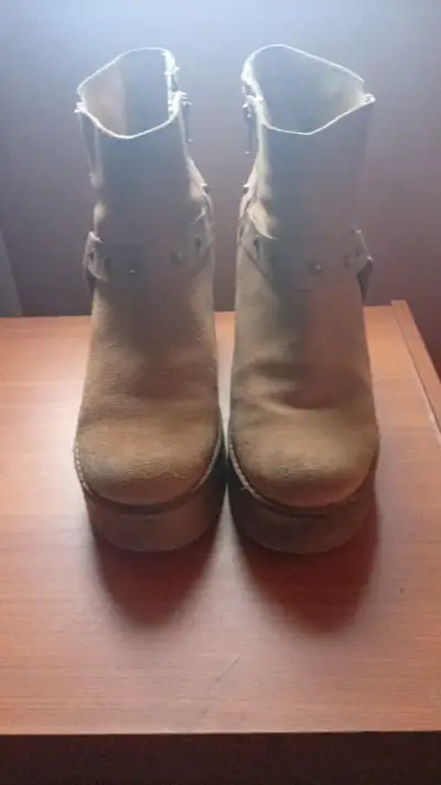 Botines de gamuza con plataforma - miniatura 1