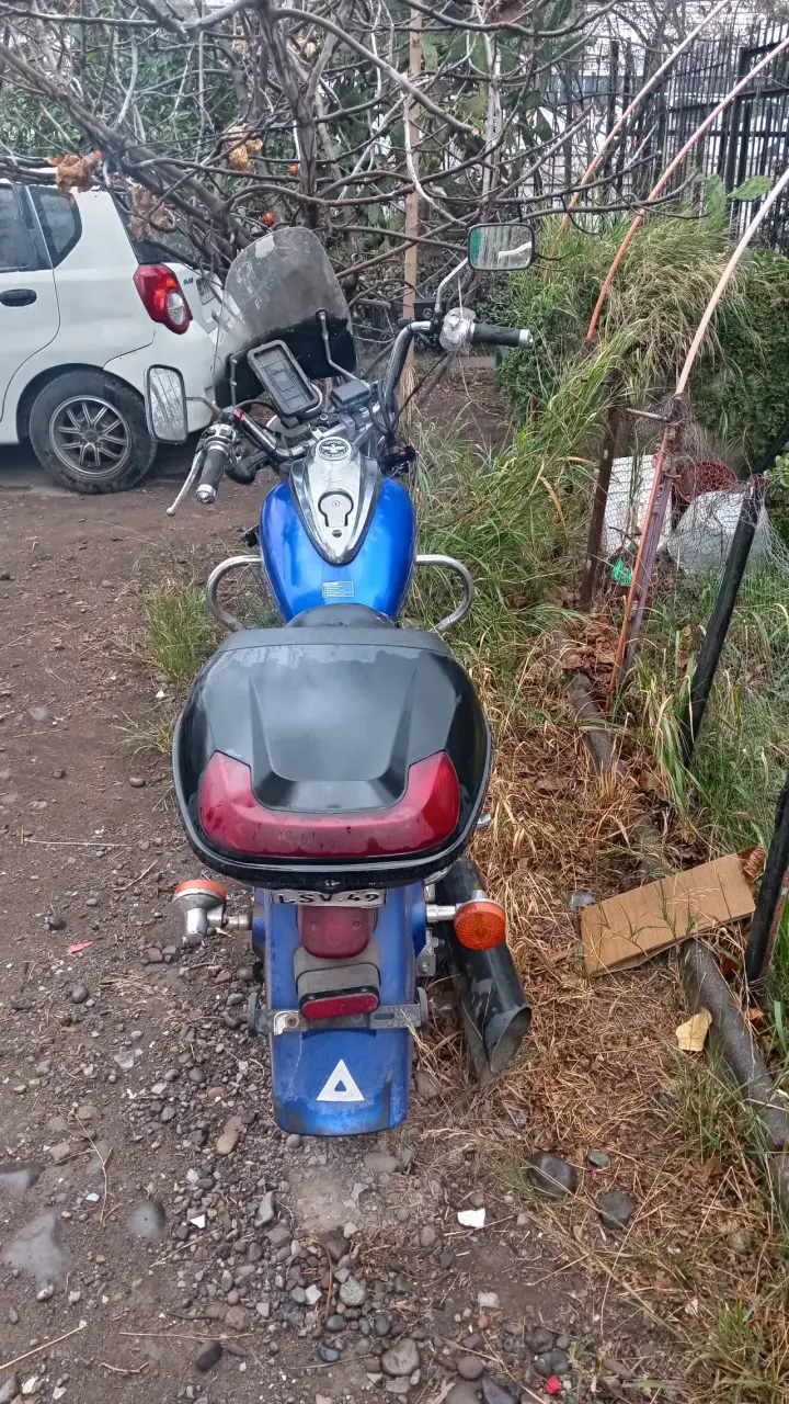 Motocicleta Pro-Biker azul con parabrisas - 4