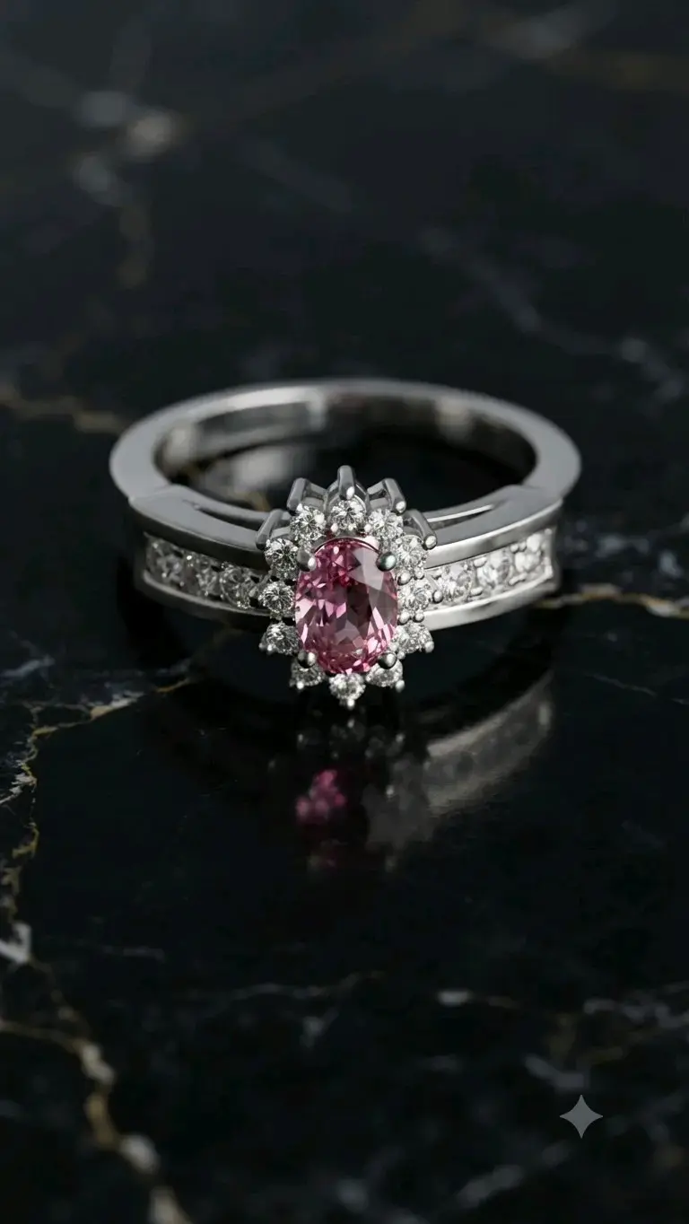 Anillo Halo Glow Pink - 1