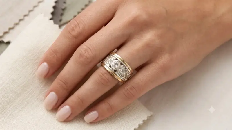 Anillo de Plata 925 Bicolor "Promesa de Amor" - 2