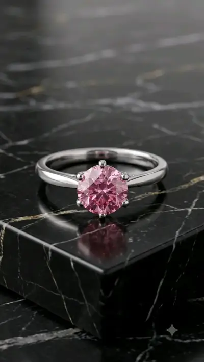 Anillo Solitario "Aura Rosa" en Plata 925 - miniatura 1