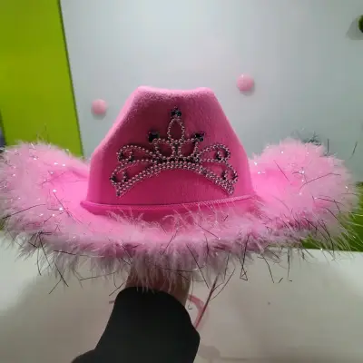 Sombrero vaquero rosa - miniatura 4