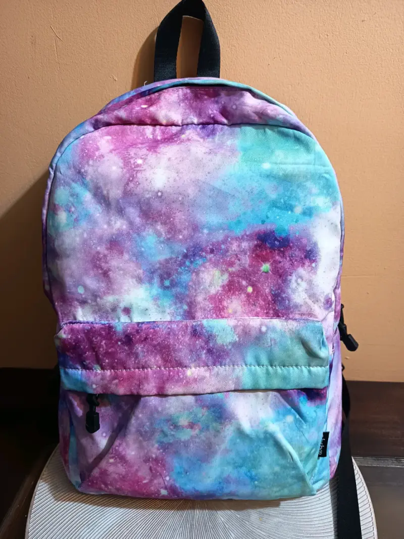 Mochila estampado galaxia multicolor - 1