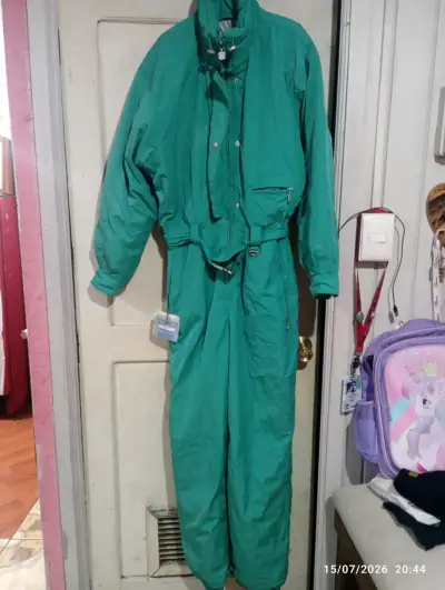Enterito de esquí verde impermeable - miniatura 1