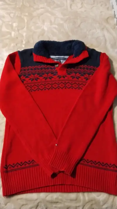Suéter Tommy Hilfiger rojo y azul - miniatura 2