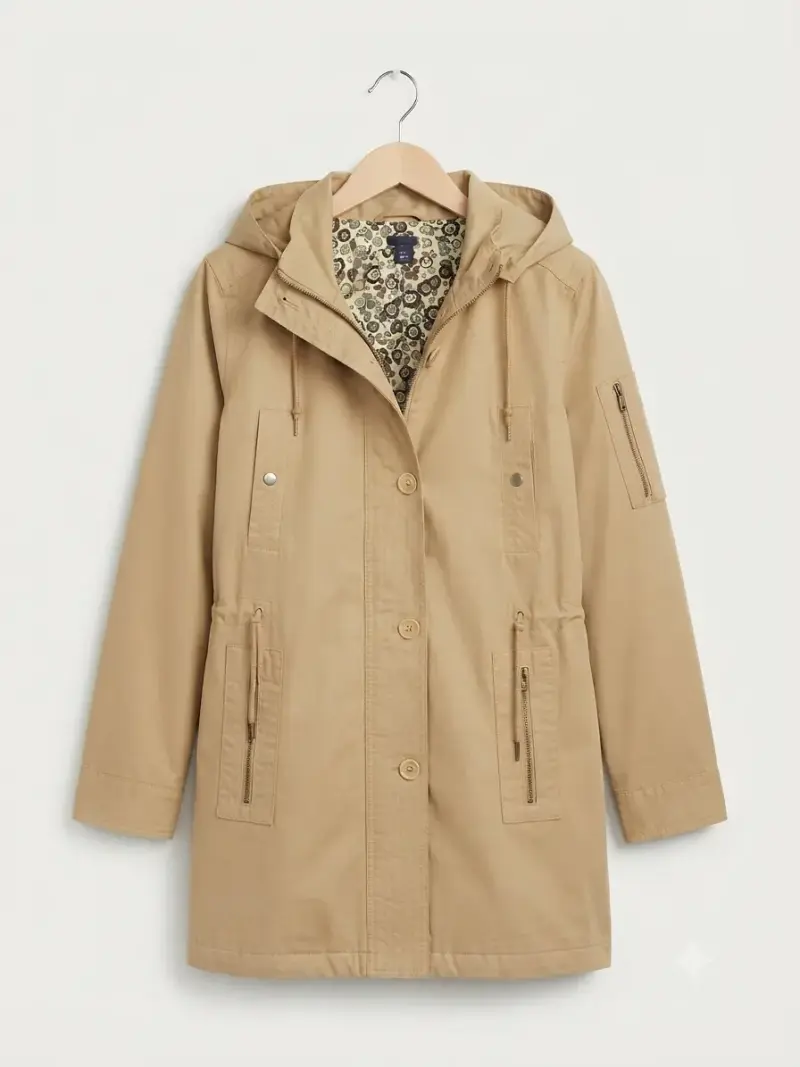 Impermeable beige con capucha GAP - 1