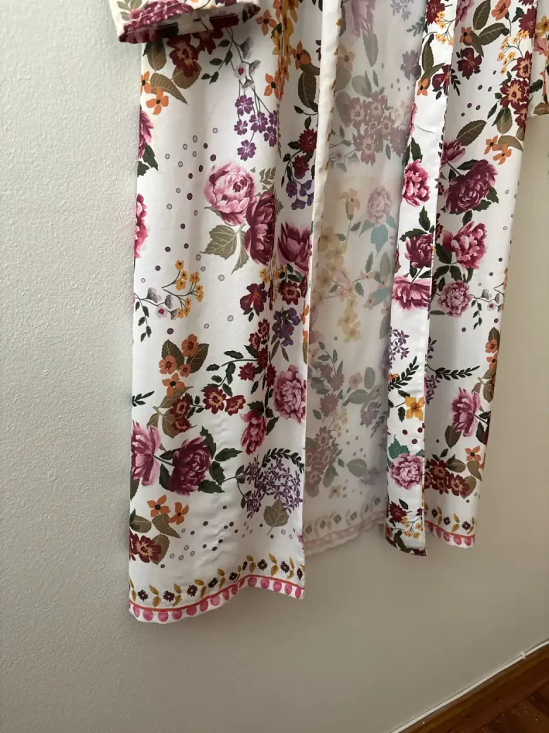 Tapadito floral largo para mujer - 3