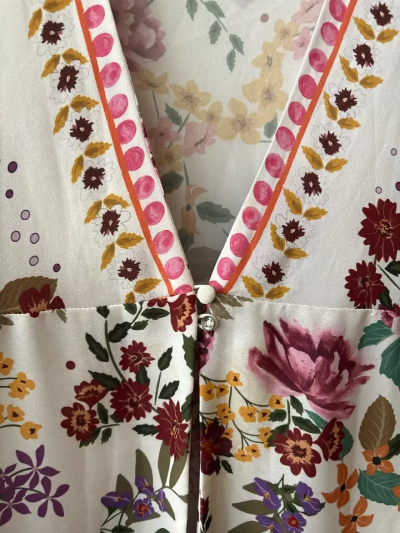 Tapadito floral largo para mujer - 5