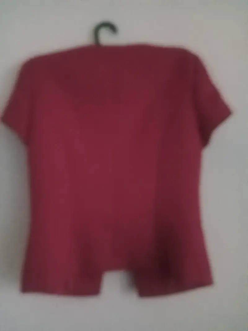 Blazer corto rojo con cierre decorativo - 3