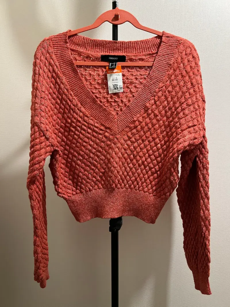 Suéter tejido Forever 21 color coral