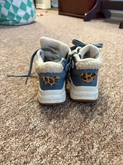 Botines infantiles azules con cordones - miniatura 5