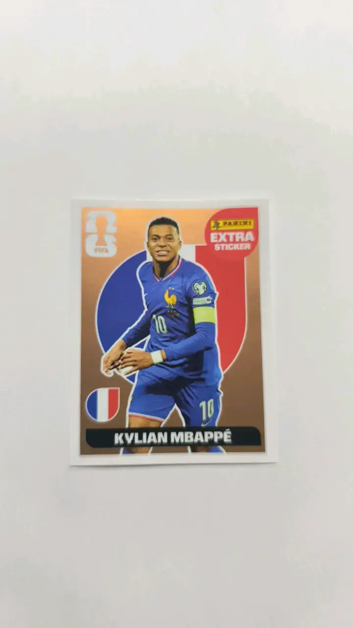 Lámina Panini Kylian Mbappé Extra Sticker bronce