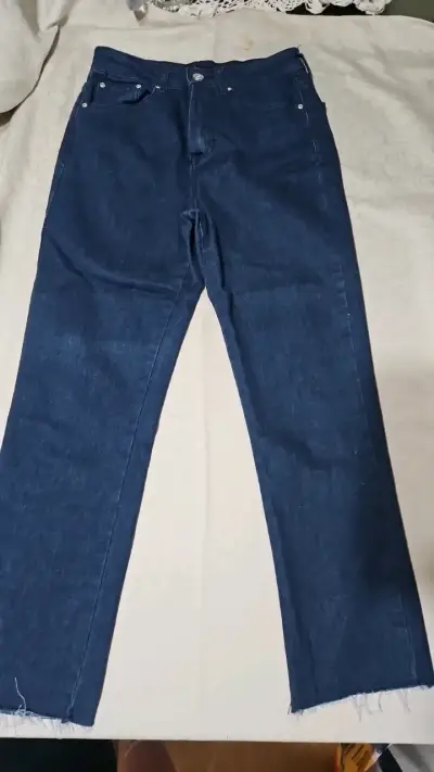 Jeans azul oscuro para mujer - miniatura 1