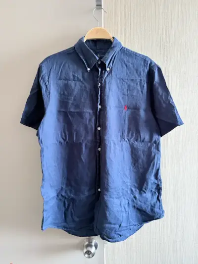 Camisa azul Ralph Lauren de lino - miniatura 1