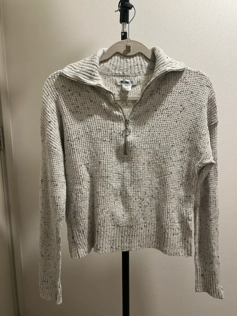 Suéter de lana gris con cierre William