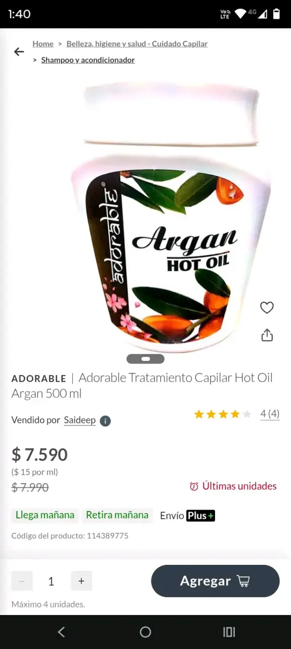 Tratamiento capilar Adorable Hot Oil Ajo 500ml - 2