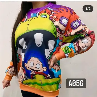Polerón con capucha estampado de personaje animado - miniatura 4