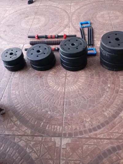 Set de pesas ajustables con barras y resortes - miniatura 1