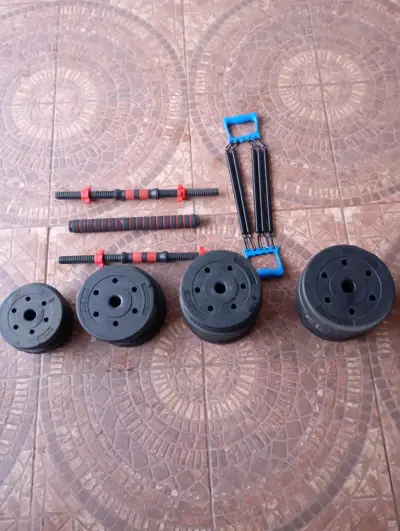 Set de pesas ajustables con barras y resortes - miniatura 2