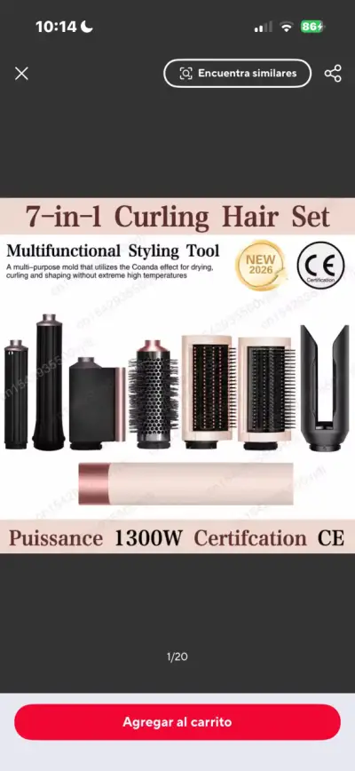 Set de secador de cabello 7 en 1 multifuncional - miniatura 1