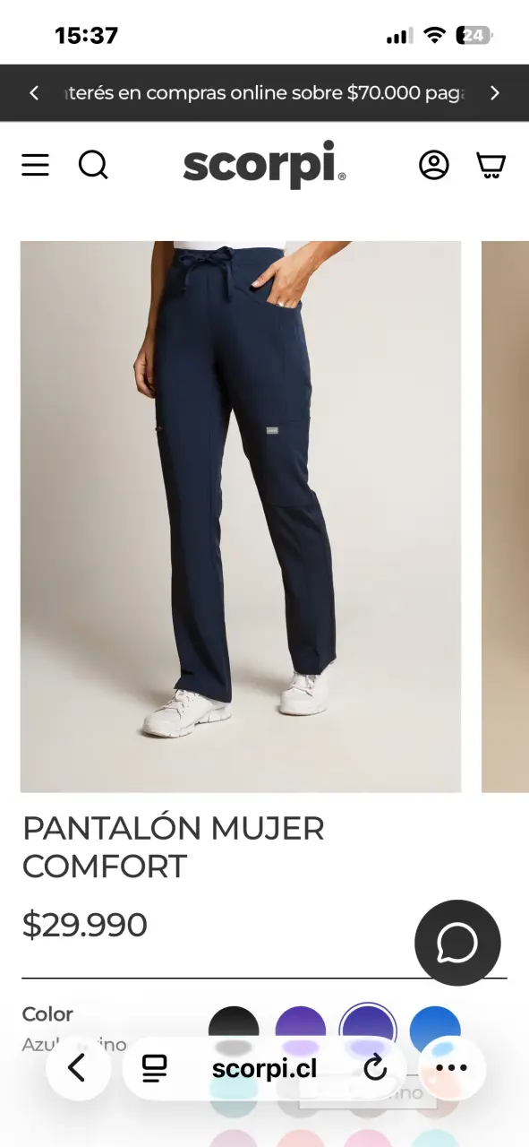 Pantalón Mujer Comfort Azul Marino - 1