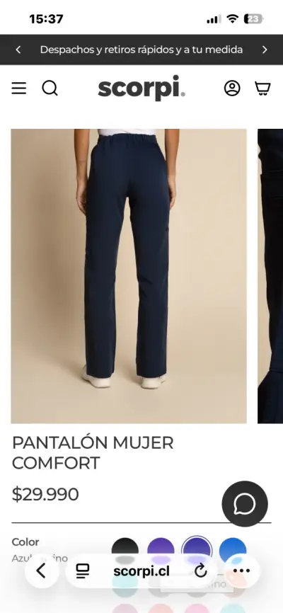 Pantalón Mujer Comfort Azul Marino - miniatura 2