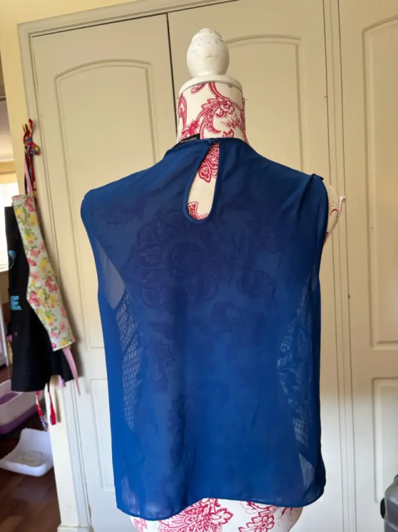 Blusa de encaje floral azul KAREN MILLEN - 4