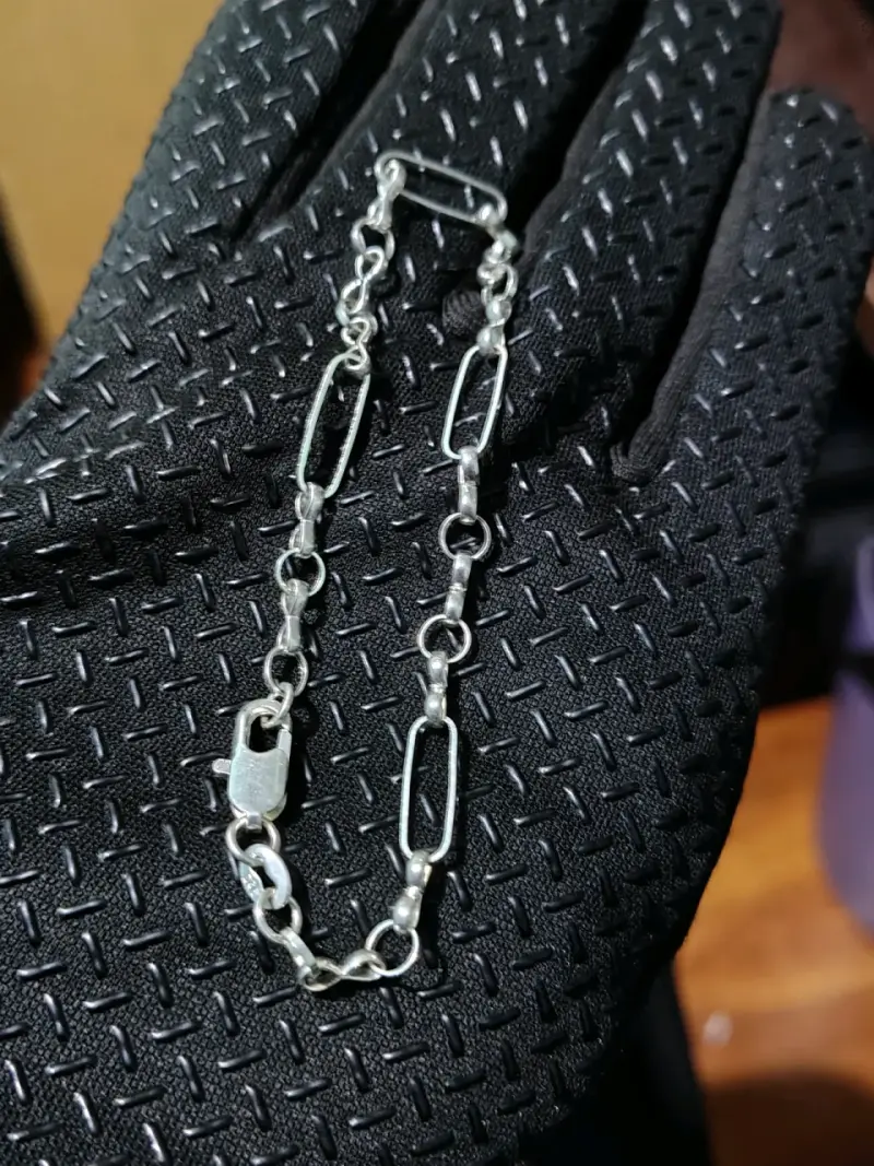 Pulsera de plata estilo cadena 925 - 1