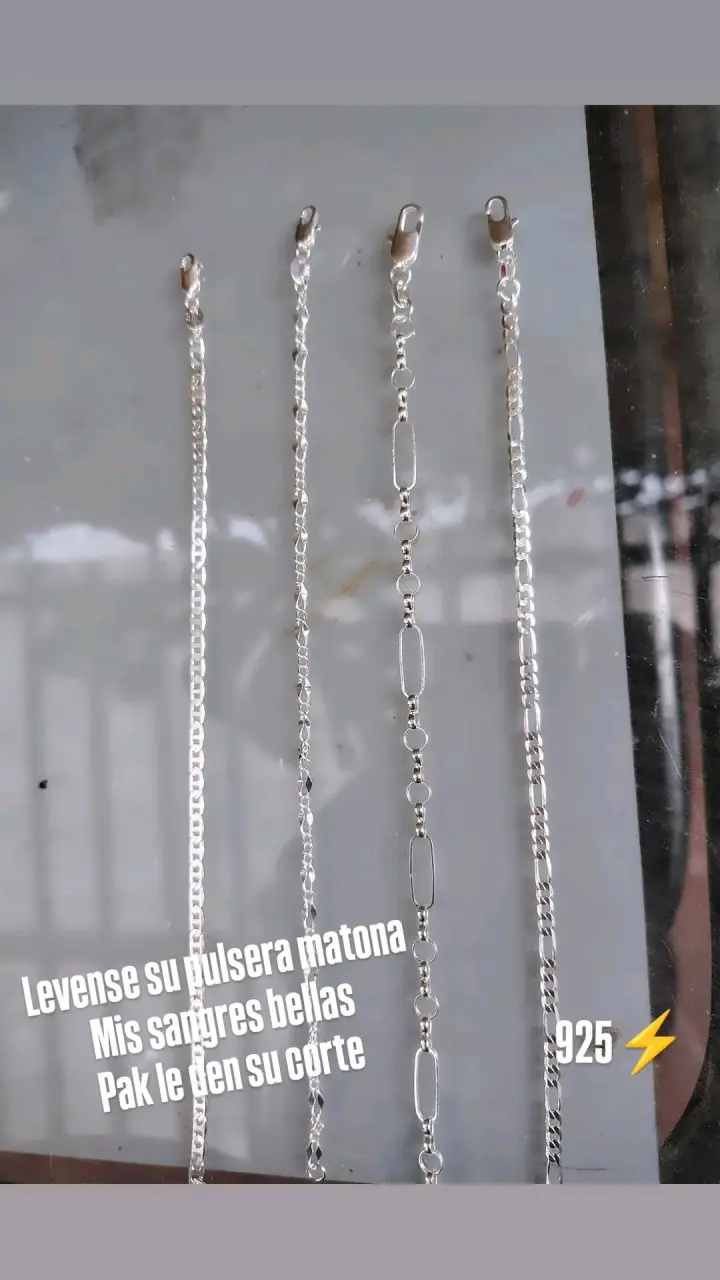 Pulsera de plata estilo cadena 925 - 3