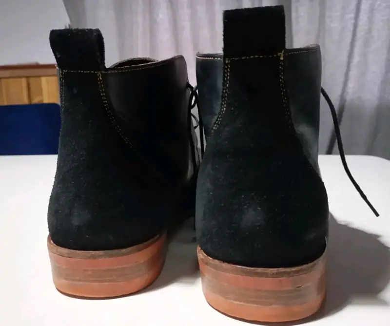 Botines de cuero negros para hombre - 4