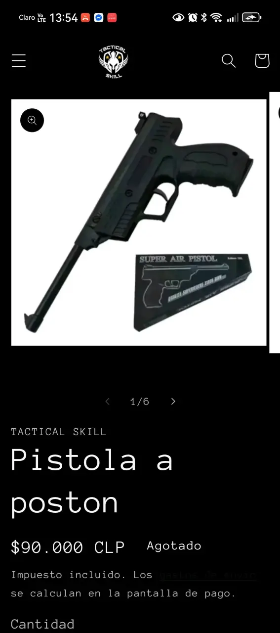 Pistola de aire comprimido Tactical Skill