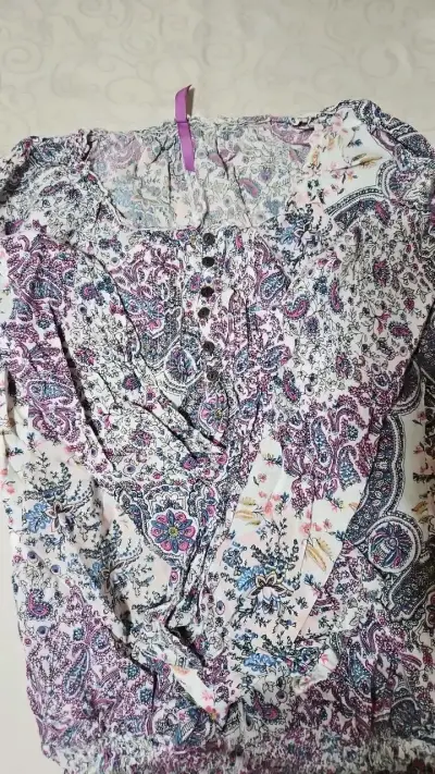 Blusa estampada floral bohemia para mujer - miniatura 3