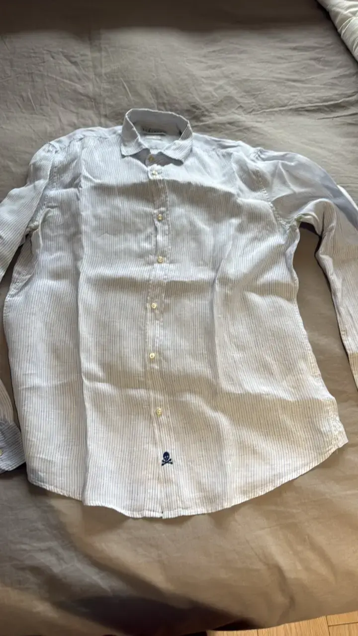 Camisa de rayas blancas para hombre - 1