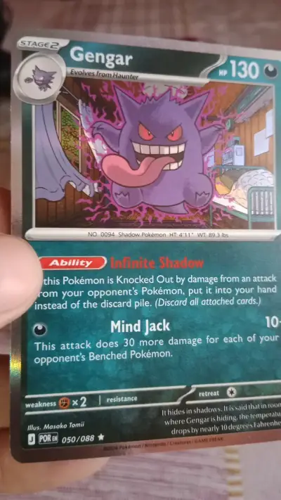 Carta Pokémon Gengar 050/088 Holo Rara - miniatura 4