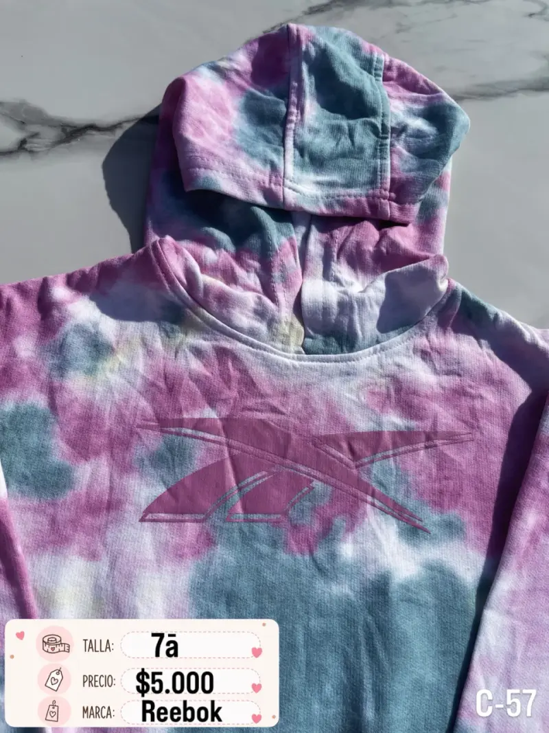 Polerón tie-dye Reebok para niña - 1