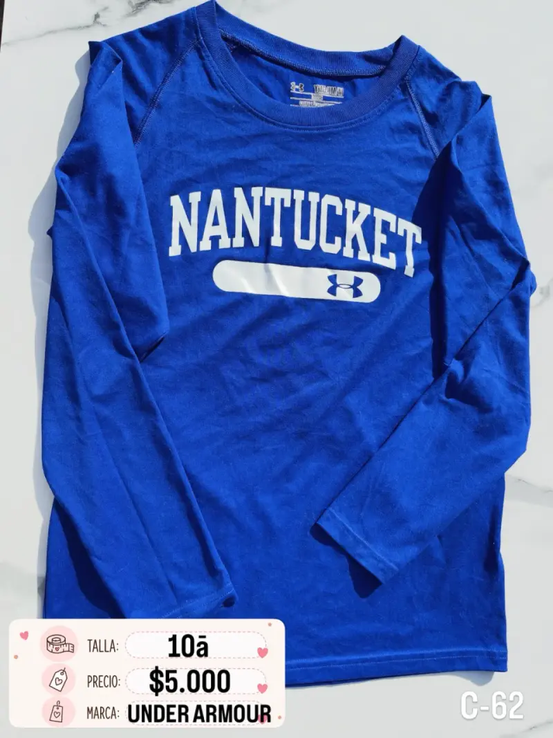 Polera azul Under Armour Nantucket - 1