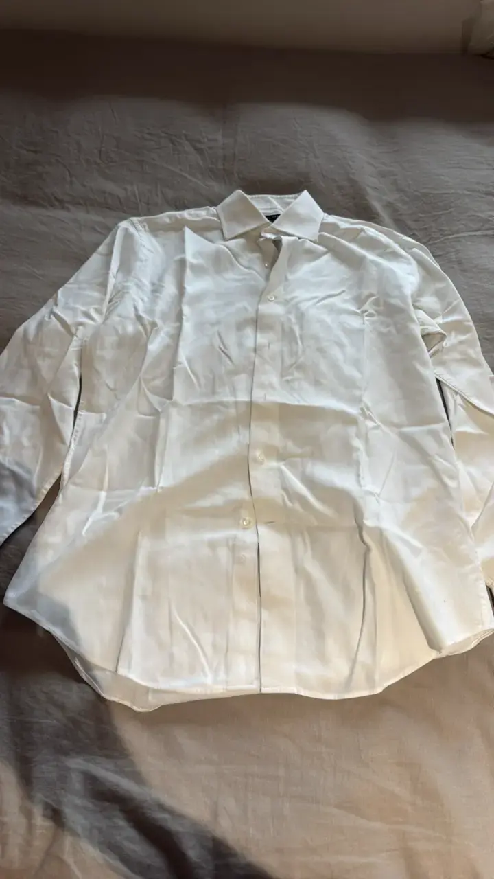 Camisa blanca de vestir para hombre - 1