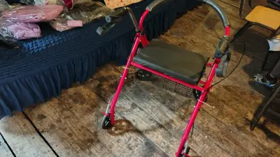 Andador ortopédico plegable con asiento y frenos - miniatura 6